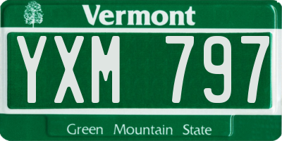 VT license plate YXM797
