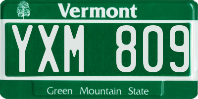 VT license plate YXM809