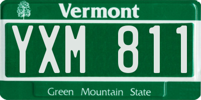 VT license plate YXM811