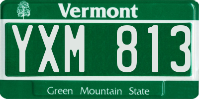 VT license plate YXM813