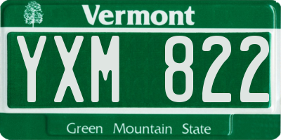 VT license plate YXM822