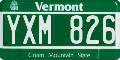VT license plate YXM826