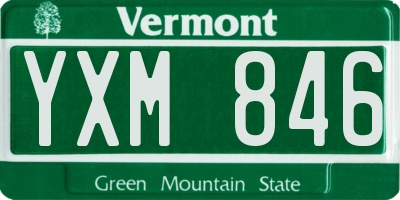 VT license plate YXM846