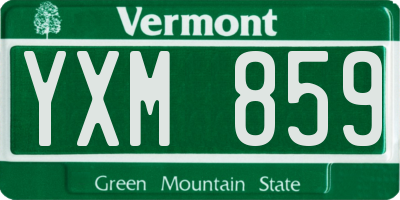 VT license plate YXM859