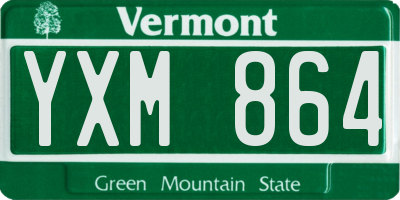 VT license plate YXM864