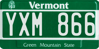 VT license plate YXM866