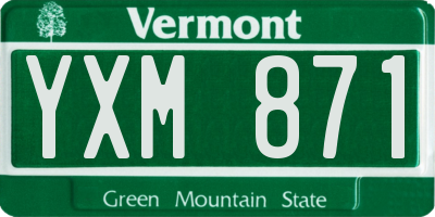 VT license plate YXM871