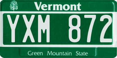 VT license plate YXM872