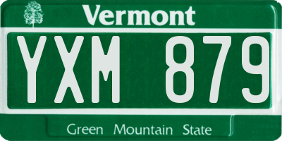 VT license plate YXM879