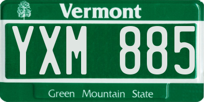 VT license plate YXM885