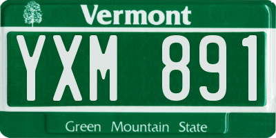 VT license plate YXM891