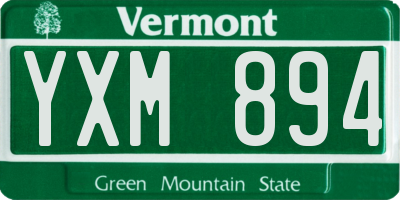 VT license plate YXM894