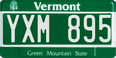 VT license plate YXM895