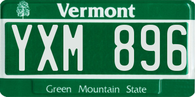 VT license plate YXM896