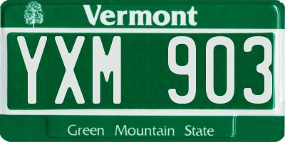 VT license plate YXM903