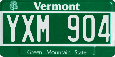 VT license plate YXM904