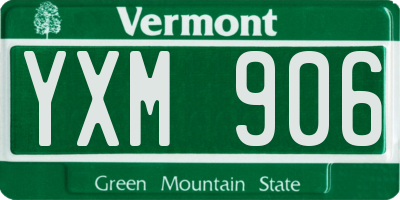 VT license plate YXM906