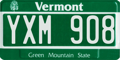 VT license plate YXM908