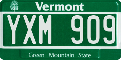 VT license plate YXM909