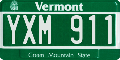 VT license plate YXM911