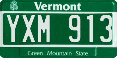 VT license plate YXM913