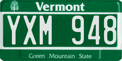 VT license plate YXM948