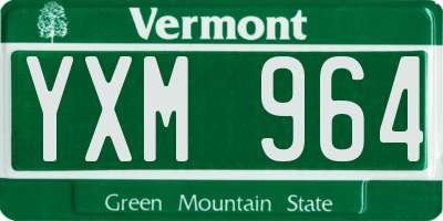 VT license plate YXM964