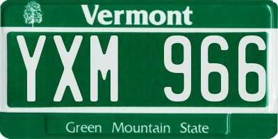 VT license plate YXM966