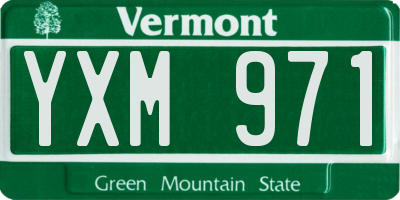 VT license plate YXM971