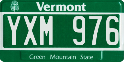 VT license plate YXM976