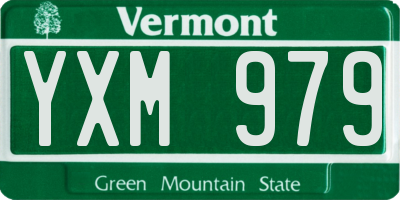 VT license plate YXM979