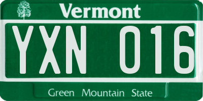 VT license plate YXN016