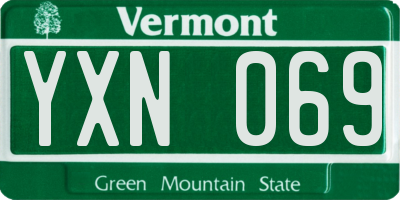 VT license plate YXN069