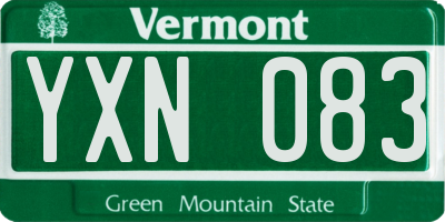 VT license plate YXN083