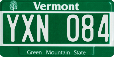 VT license plate YXN084