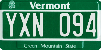 VT license plate YXN094