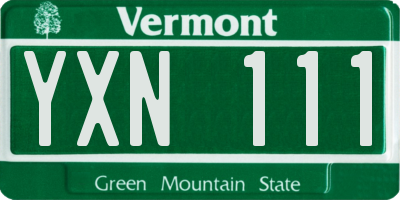 VT license plate YXN111