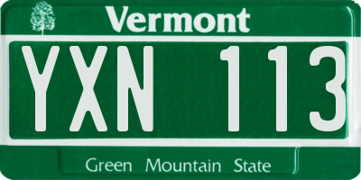 VT license plate YXN113