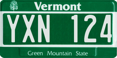 VT license plate YXN124