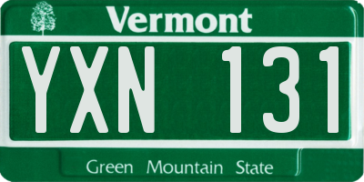 VT license plate YXN131