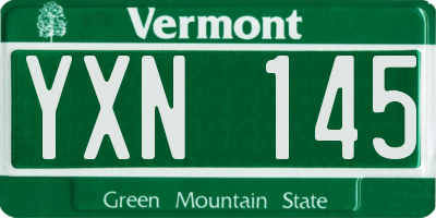 VT license plate YXN145