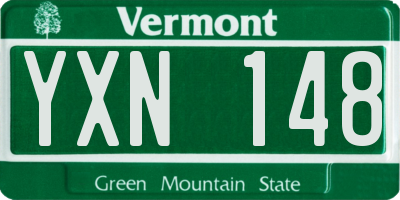 VT license plate YXN148