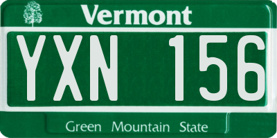 VT license plate YXN156