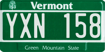 VT license plate YXN158