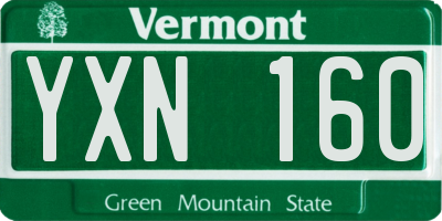 VT license plate YXN160