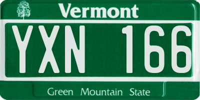 VT license plate YXN166