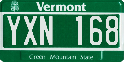 VT license plate YXN168