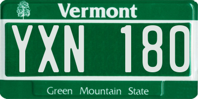 VT license plate YXN180