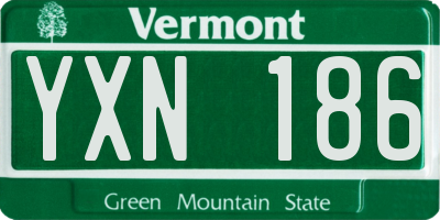 VT license plate YXN186
