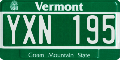 VT license plate YXN195